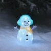 Bonhomme De Neige Lumineux En Acrylique De 22 Cm