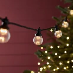 Guirlande Guinguette Pro Connect IP67 De15m 30 LED Blanc Chaud Câble Noir Raccordable Ampoules Transparentes