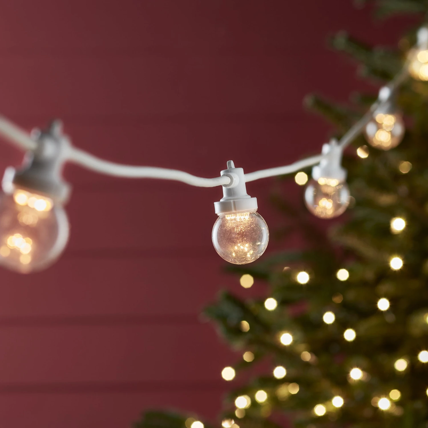 Guirlande Guinguette Pro Connect 10m 20 LED Blanc Chaud Câble Blanc Raccordable Ampoules Transparentes 1 Guirlande Guinguette Pro Connect 10m 20 LED Blanc Chaud Câble Blanc Raccordable Ampoules Transparentes