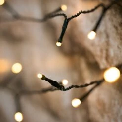 Guirlande Lumineuse Solaire à 50 LED Blanc Chaud, Rechargeable Par USB