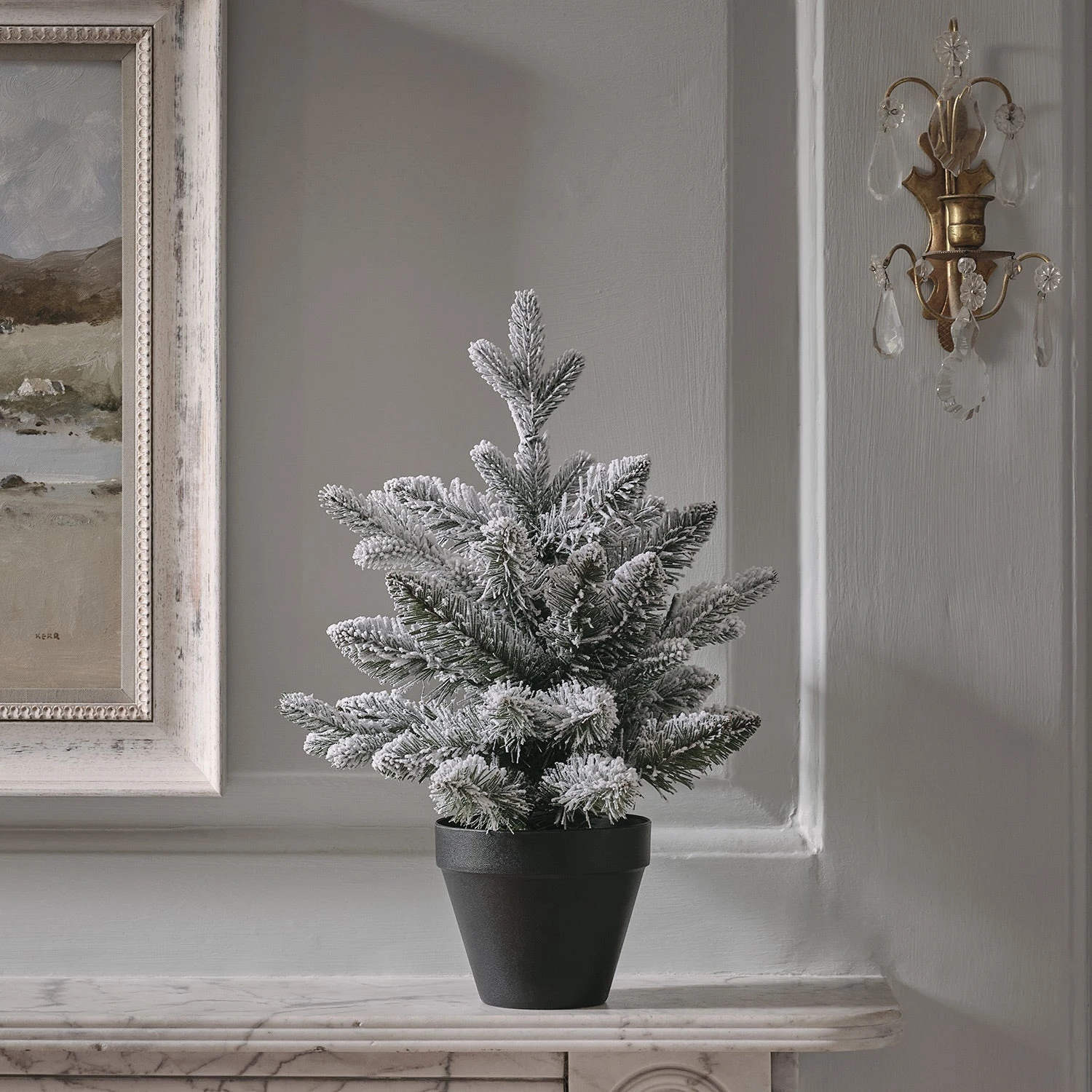 Lot De 2 Sapins Artificiels Enneigés Pré-éclairés De 45 Cm Et 60 Cm 6 Lot De 2 Sapins Artificiels Enneigés Pré-éclairés De 45 Cm Et 60 Cm – Image 6