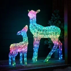 Duo Biche Et Faon De Noël Lumineux Connectés Twinkly