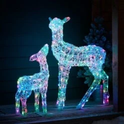 Duo Biche Et Faon De Noël Lumineux Connectés Twinkly 12 Duo Biche Et Faon De Noël Lumineux Connectés Twinkly -Noel Deco Magasin TWXX2304EU biche et faon de noel lumineux connecte twinkly 4