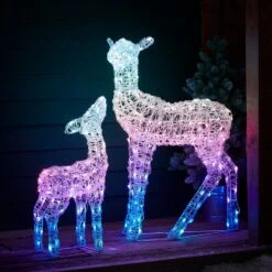 Duo Biche Et Faon De Noël Lumineux Connectés Twinkly 15 Duo Biche Et Faon De Noël Lumineux Connectés Twinkly -Noel Deco Magasin TWXX2304EU biche et faon de noel lumineux connecte twinkly 5