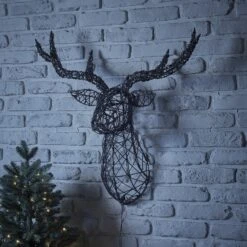 Tête De Cerf Lumineuse Harlow En Rotin 24v 13 Tête De Cerf Lumineuse Harlow En Rotin 24v -Noel Deco Magasin XX2207 tete de cerf lumineuse harlow en rotin eteinte
