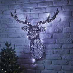 Tête De Cerf Lumineuse Harlow En Rotin 24v 12 Tête De Cerf Lumineuse Harlow En Rotin 24v -Noel Deco Magasin XX2207 tete de cerf lumineuse harlow en rotinblanc froid
