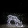 Biche Solaire De Noël à LED Bicolore Studley En Rotin 1 M