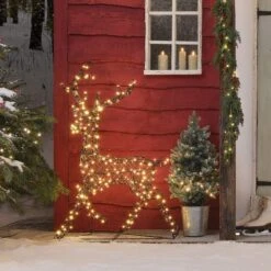 Cerf De Noël Solaire à LED Bicolore Studley En Rotin 1,15 M 18 Cerf De Noël Solaire à LED Bicolore Studley En Rotin 1,15 M -Noel Deco Magasin XX25005 cerf lumineux studley a led bicolore de 1 15 m 9