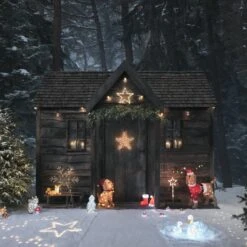 Cygne Et Cygneau Lumineux En Acrylique 7 Cygne Et Cygneau Lumineux En Acrylique -Noel Deco Magasin cabine dans la foret illume de deco lumineuses de noel