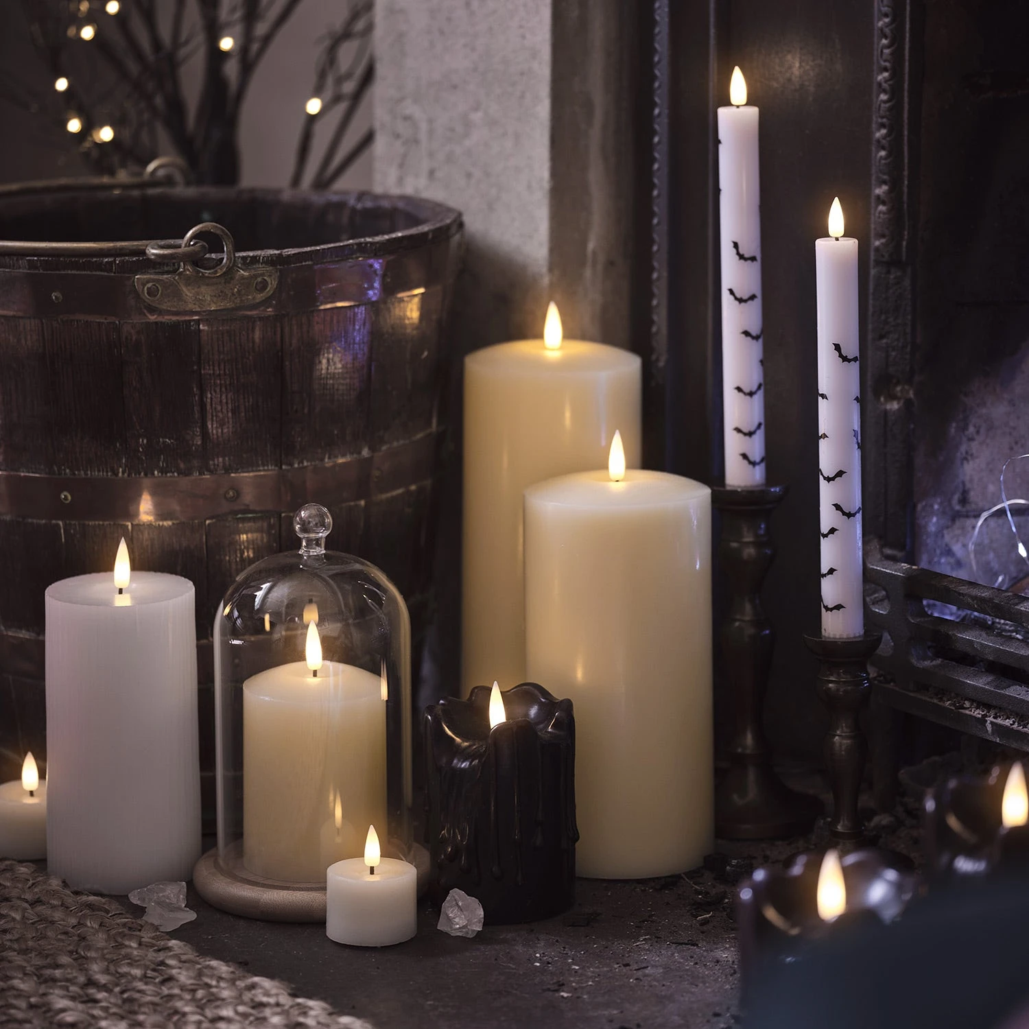 Lot De 2 Chandelles TruGlow® à Motif Chauve-souris 4 Lot De 2 Chandelles TruGlow® à Motif Chauve-souris – Image 4