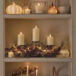 Composition Automnale Avec Trio De Porte-Bougies 11 Composition Automnale Avec Trio De Porte-Bougies -Noel Deco Magasin composition automnale avec trio de porte bougies sur une etagere