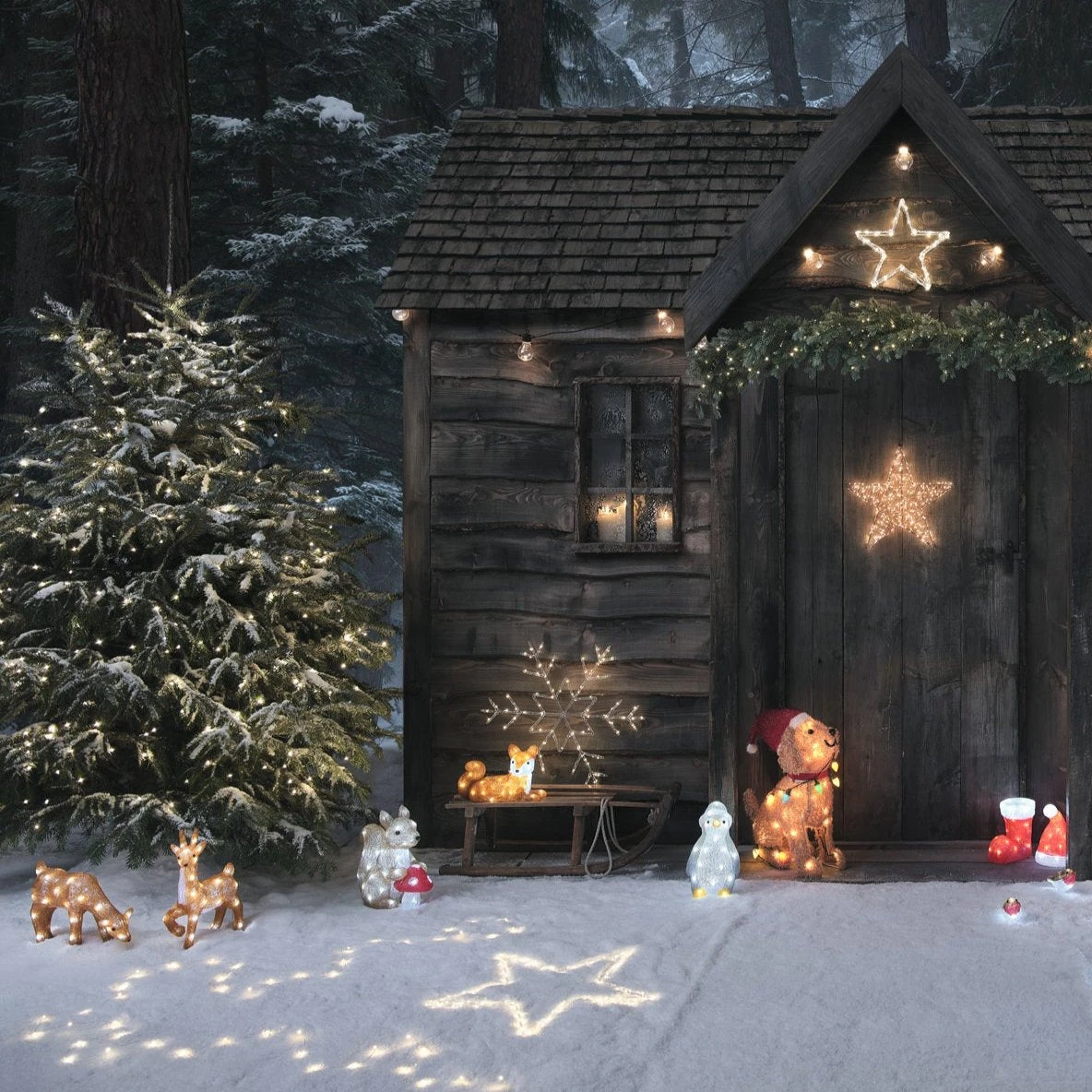 Biche Lumineuse à Piles De 26 Cm Au Pâturage, Figurine De Noël En Acrylique 2 Biche Lumineuse à Piles De 26 Cm Au Pâturage, Figurine De Noël En Acrylique – Image 2