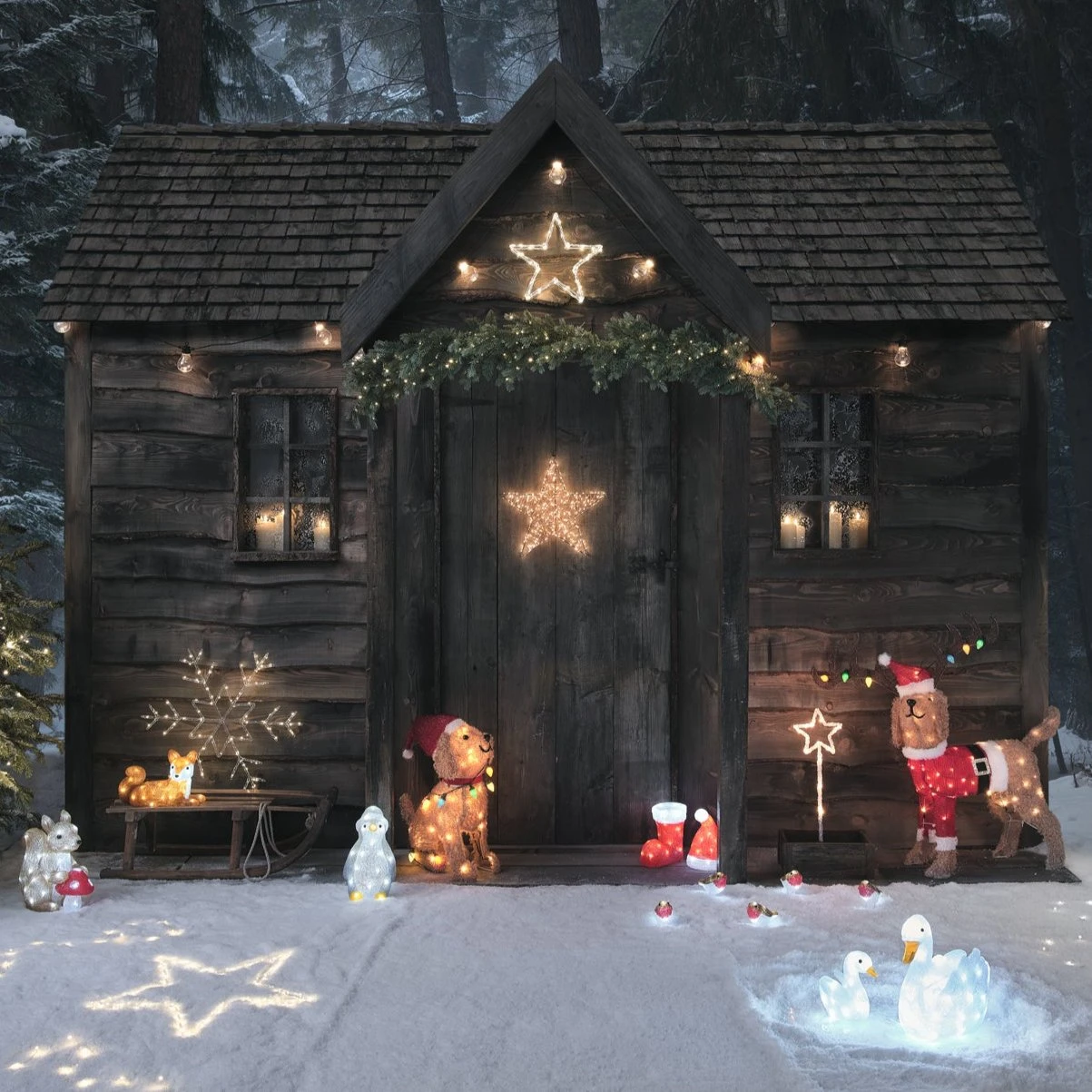 Renard Lumineux à Piles, Figurine De Noël D'Extérieur En Acrylique 2 Renard Lumineux à Piles, Figurine De Noël D'Extérieur En Acrylique – Image 2