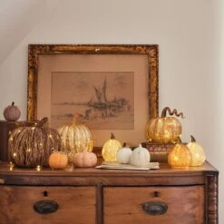 Lot De 2 Citrouilles Lumineuses En Rotin 17 Lot De 2 Citrouilles Lumineuses En Rotin -Noel Deco Magasin une selection de citrouilles lumineuses